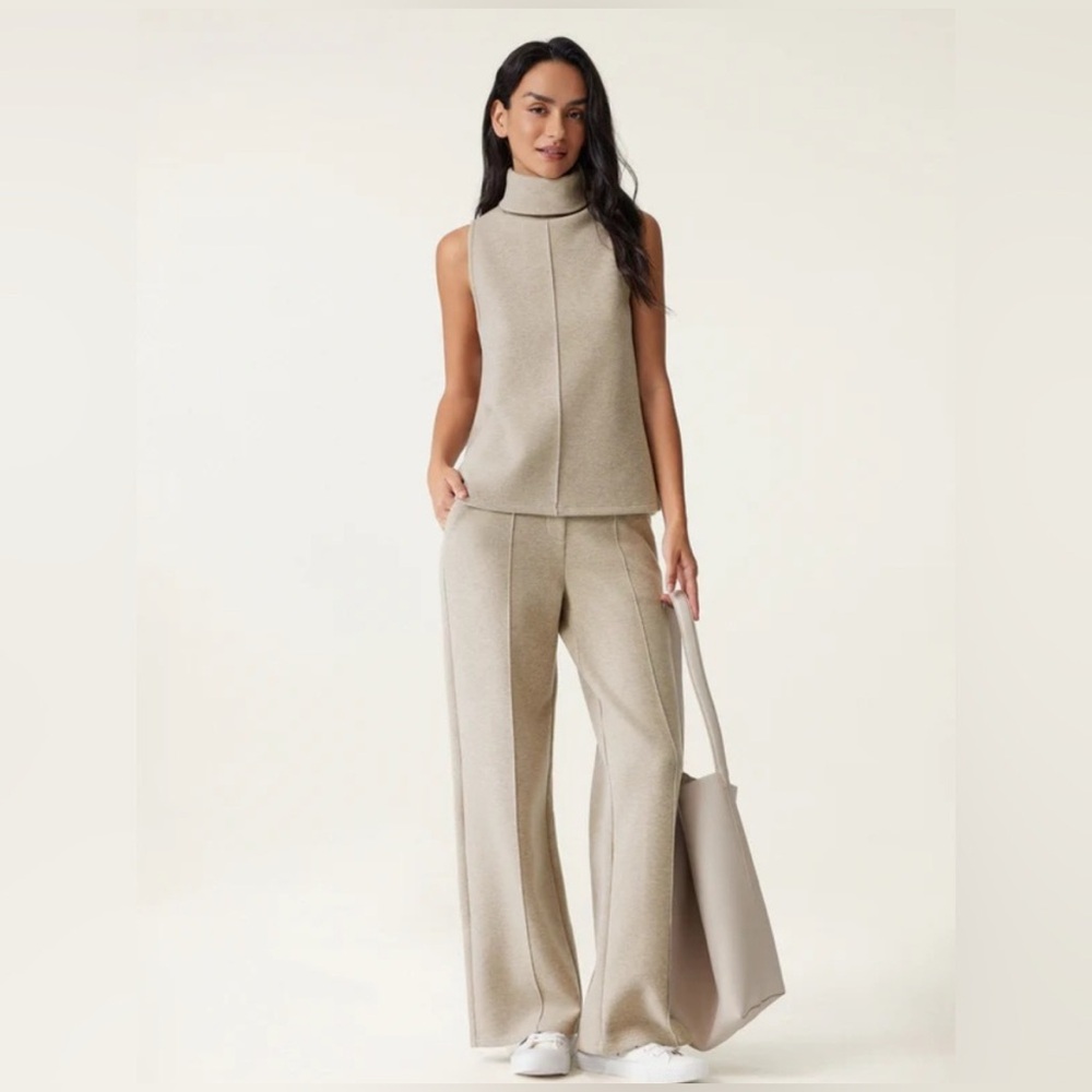 NWT OGL HIGH WAISTED STRAIGHT LEG PANTS IN HEATHER MORGANITE - Picture 3 of 5